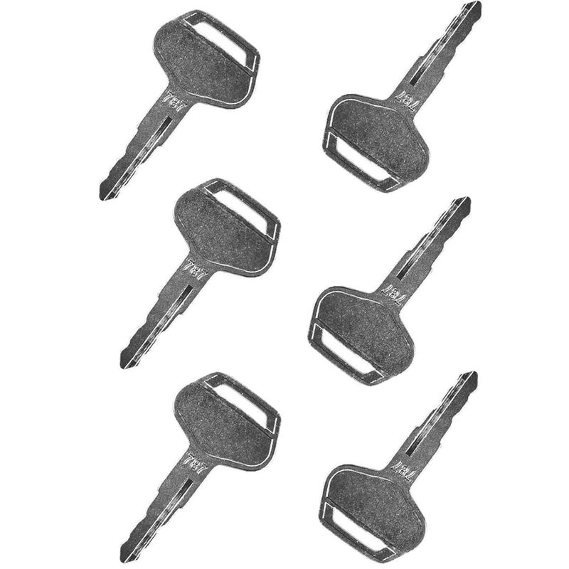 gradora 787 Ignition Keys Compatible with Heavy Equipment Koma-tsu Dozer Excavator Kalmar Loader Backhoe Kal-mar Dre-ssta Sa-Kai TR261434 (Pack of 6) - Image 3